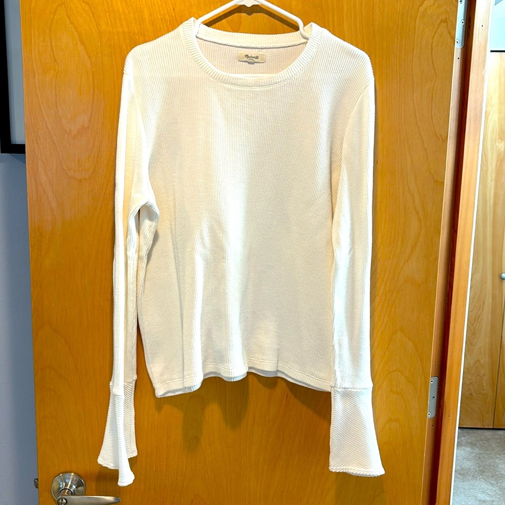 Madewell Bell-Sleeve Cream Sweater
